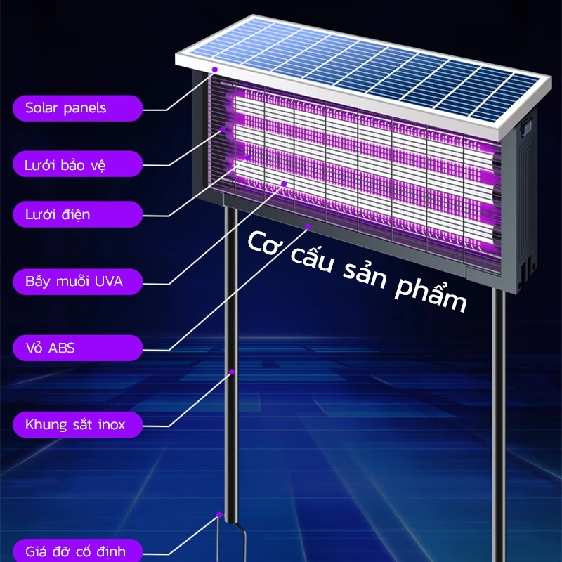 Đèn diệt muỗi năng lượng mặt trời