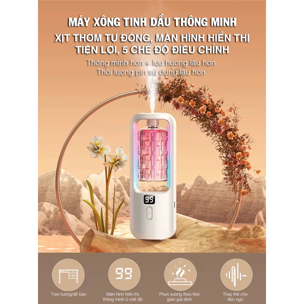 "Máy khuếch tán tinh dầu tỏa hương thơm tròn-1 &qu