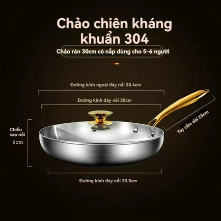 Chảo rán đa năng 30cm + Nắp