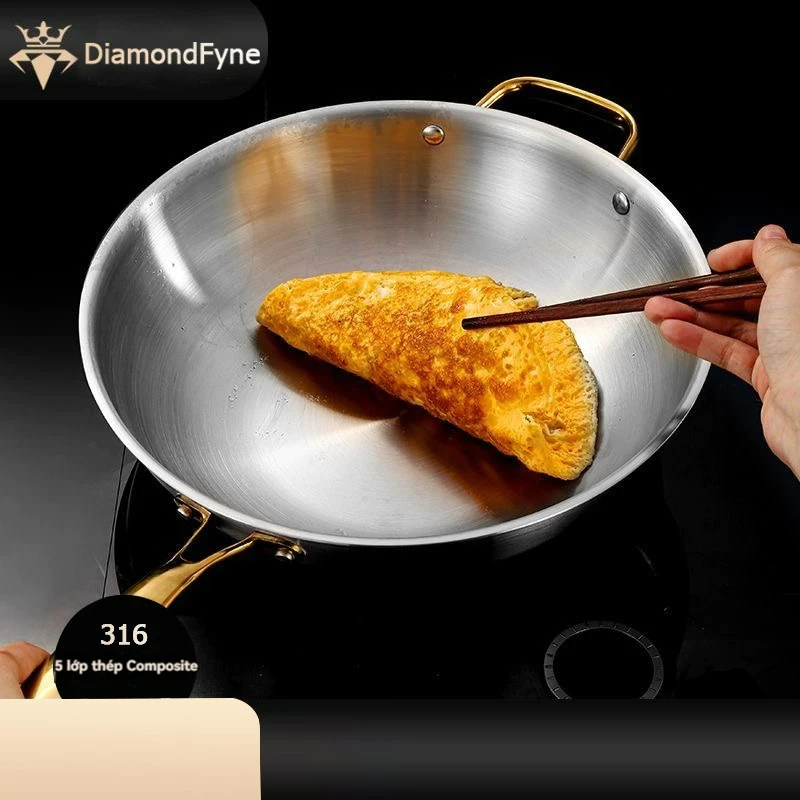 Chảo xào inox 304 32cm