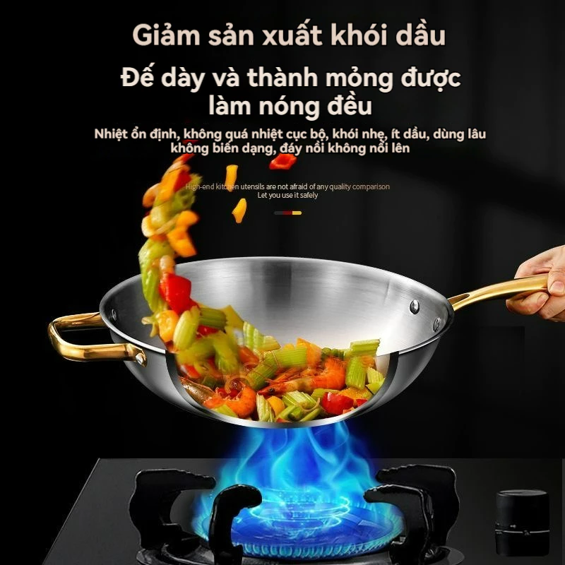 Chảo xào inox 304 32cm