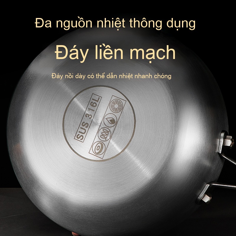 Chảo tuyết nguyên khối chống dính 26cm + xửng hấp