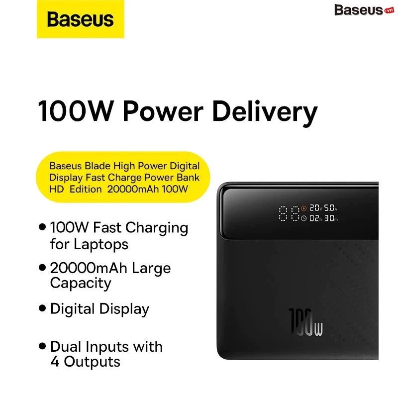 Sạc Dự Phòng Laptop Baseus Blade High Power Digital Dis