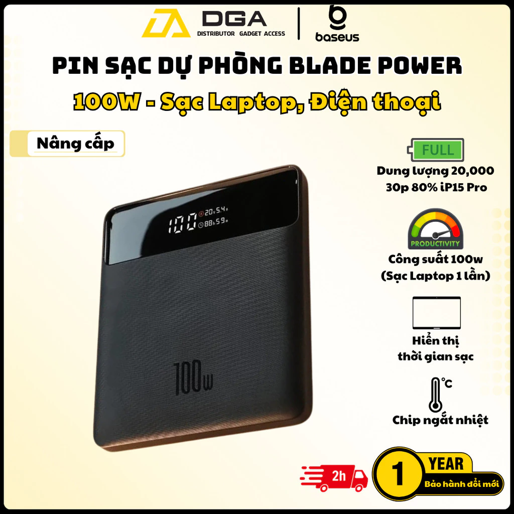 Sạc Dự Phòng Laptop Baseus Blade High Power Digital Dis