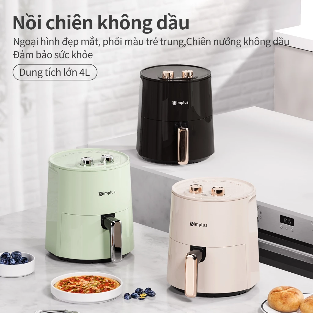SimplusVN Nồi Chiên Không Dầu Simplus Dung Tích 4L  KQZG007