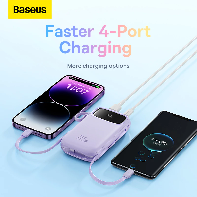 Sạc dự phòng Qpow2 BASEUS 20000mAh PD 22.5w hai cổng tiện dụng ch